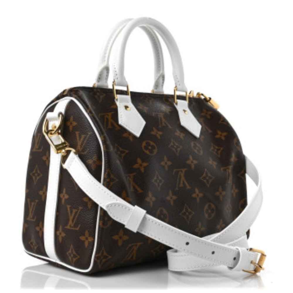 Louis Vuitton Small Speedy with White Bandouliere
